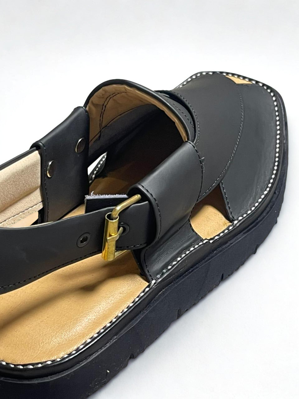 Classic Black Peshawari Chappal
