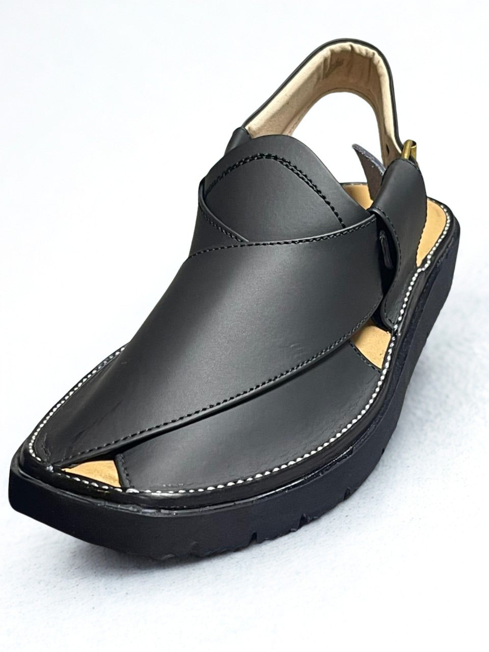 Classic Black Peshawari Chappal