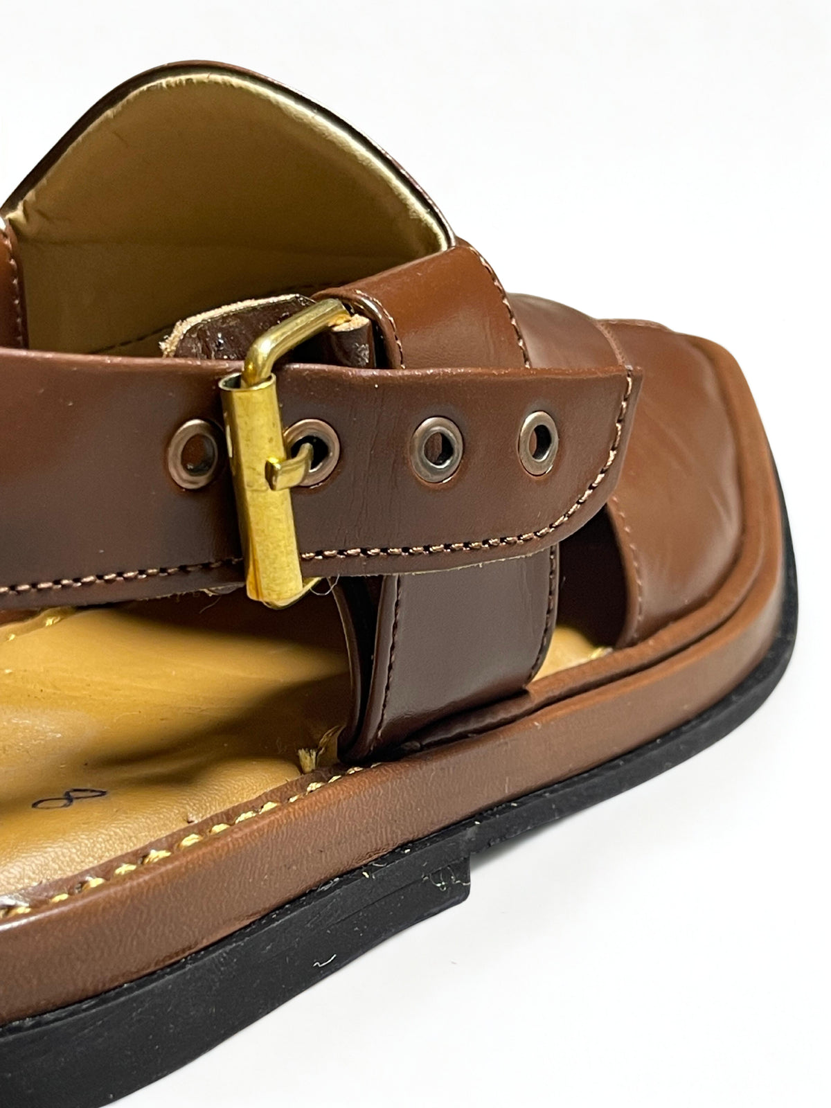 Premium Peshawari Tyarsole Chappal- Brown