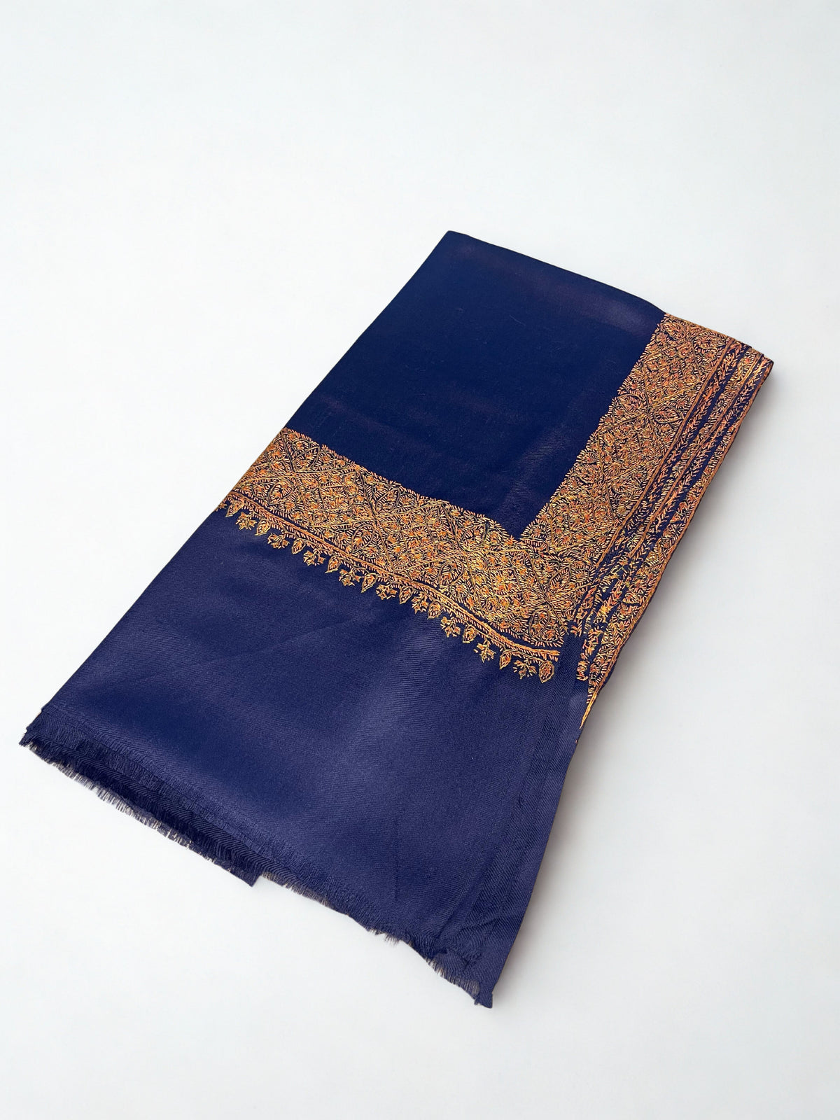 Pashmina Shawl with Elegant Embroidered Border