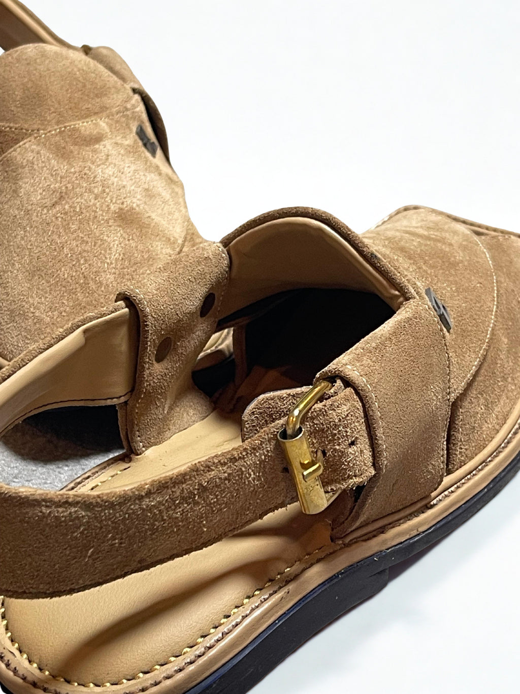 Desert Beige – Suede Peshawari Chapal