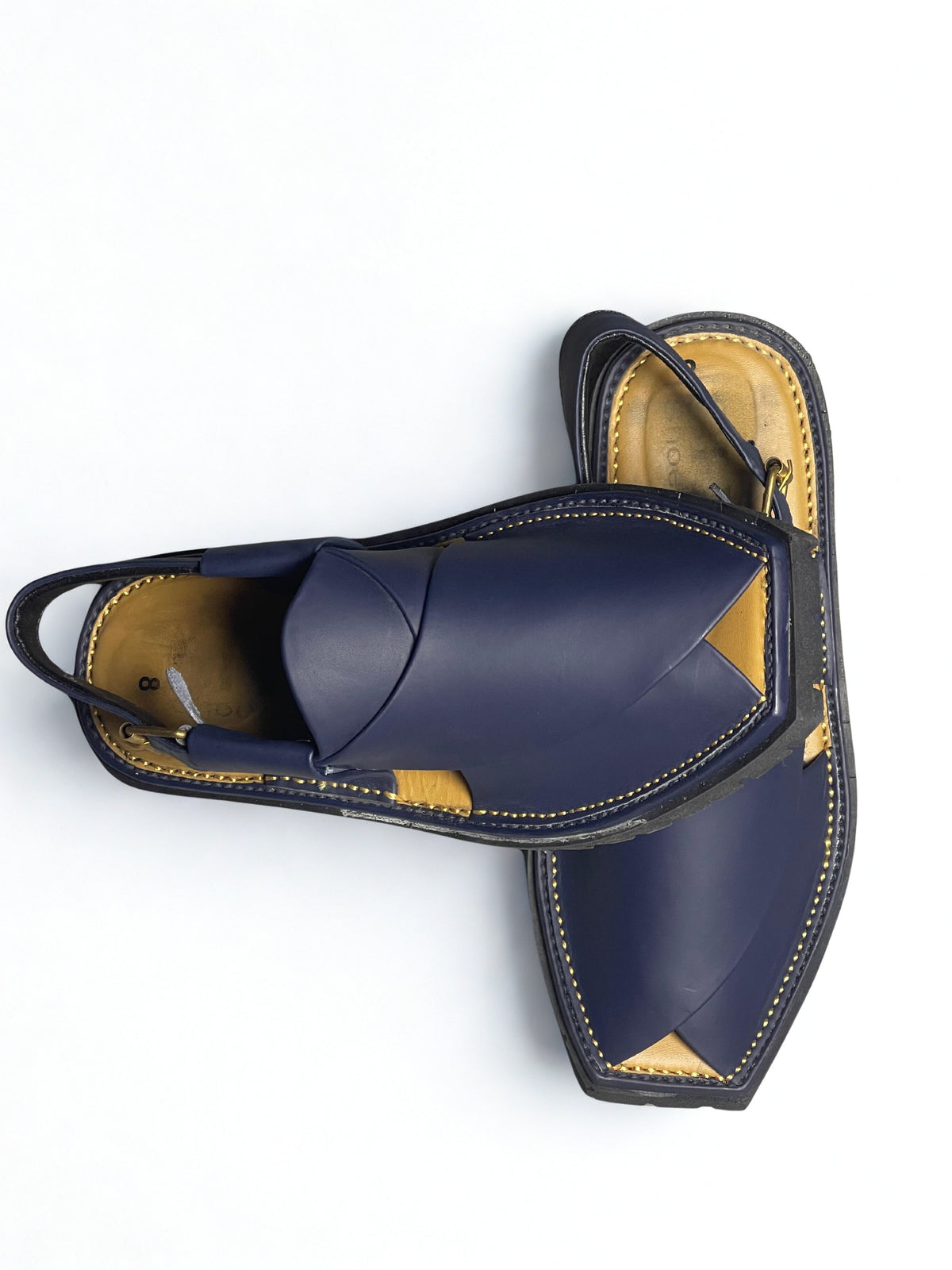 Premium Peshawari Chappal – Navy Blue