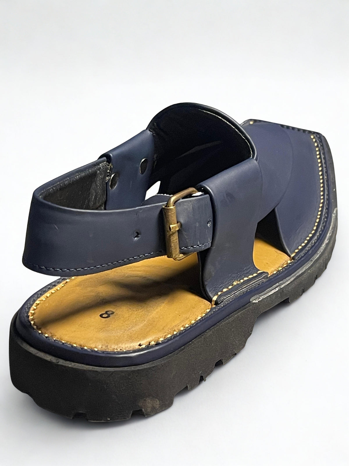 Premium Peshawari Chappal – Navy Blue