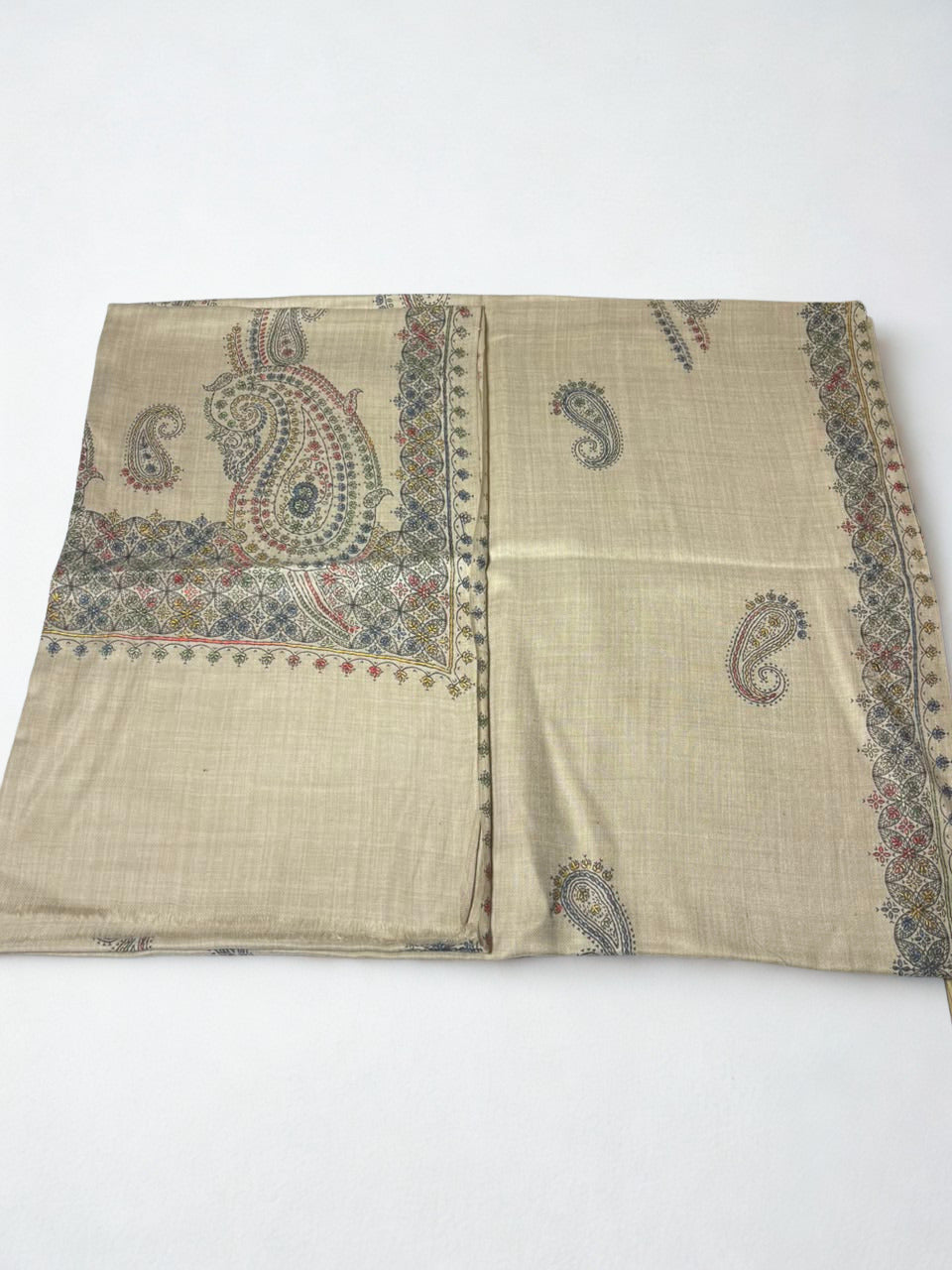 Paisley Pashmina Shawl- Warm Beige