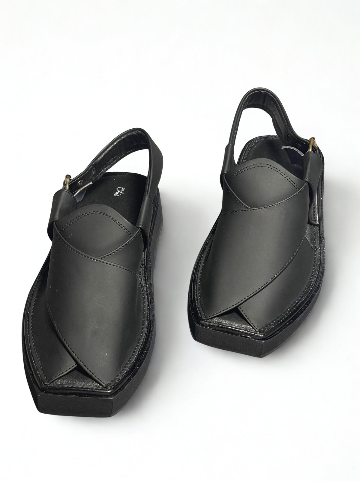 Matte Black Kaptaan Chappal
