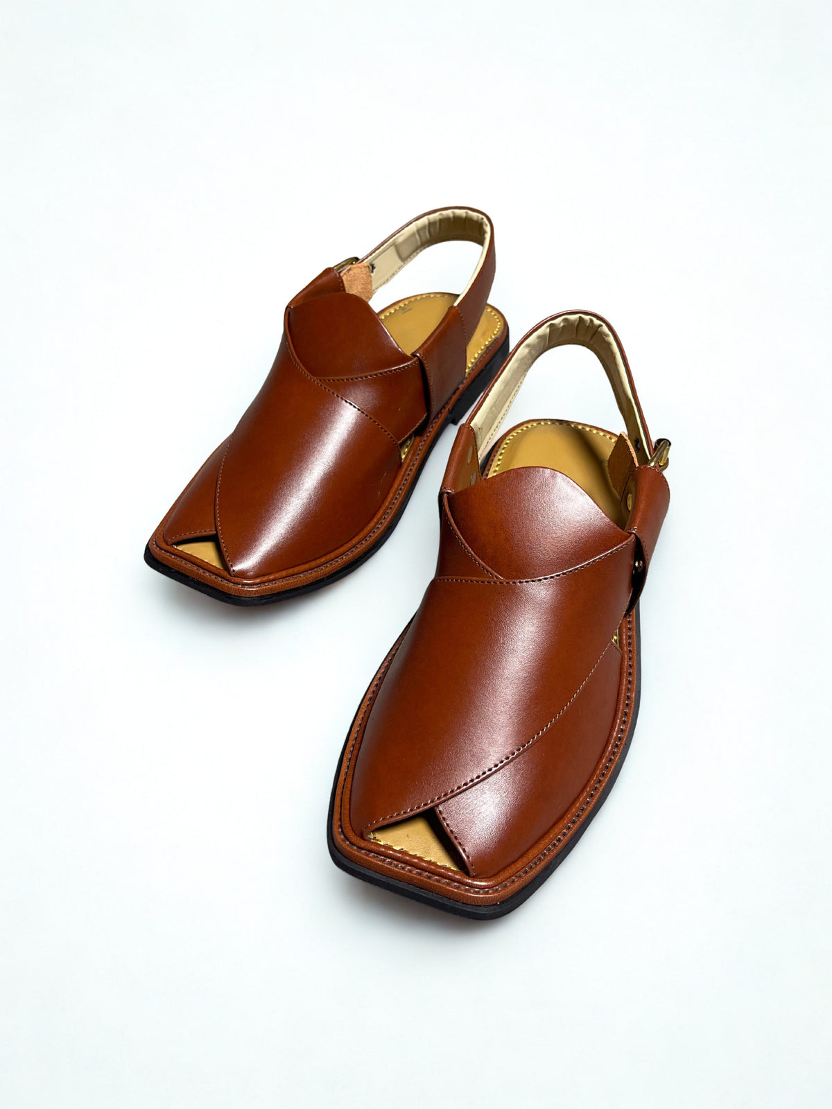Premium Peshawari Chappal- Malaishia Brown