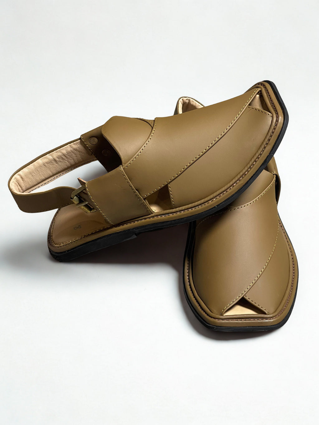 Classic Peshawari Chappal- Tan Brown
