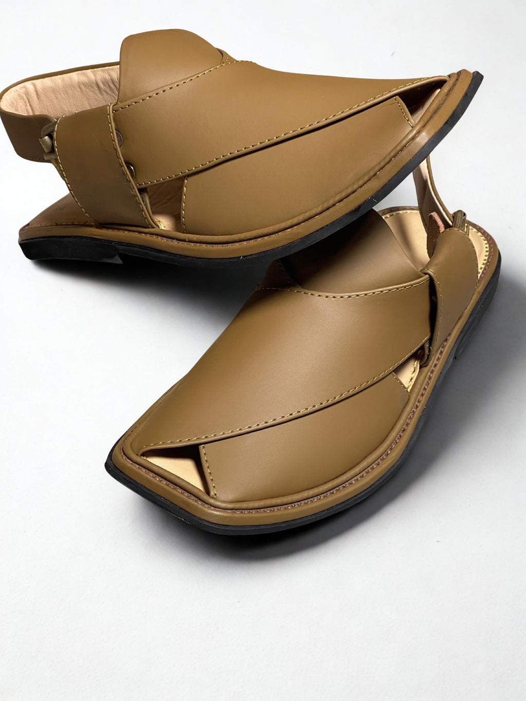 Classic Peshawari Chappal- Tan Brown