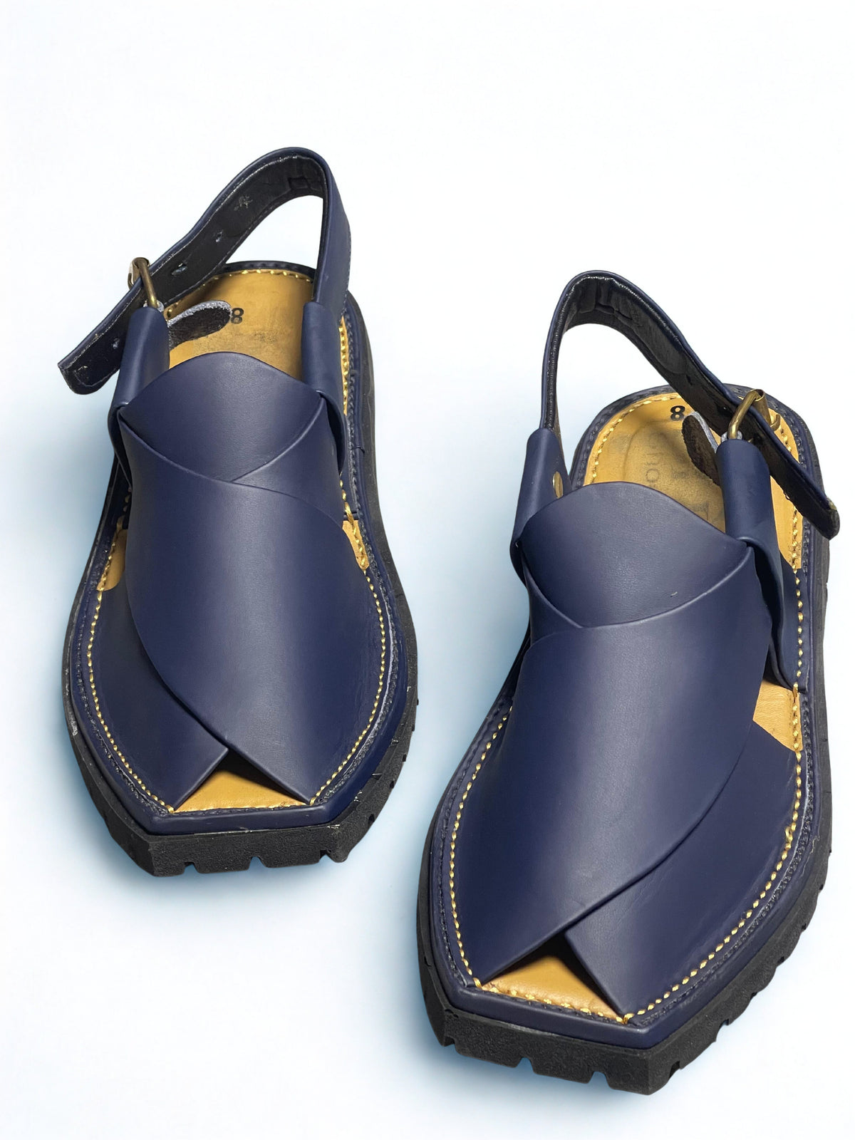 Premium Peshawari Chappal – Navy Blue