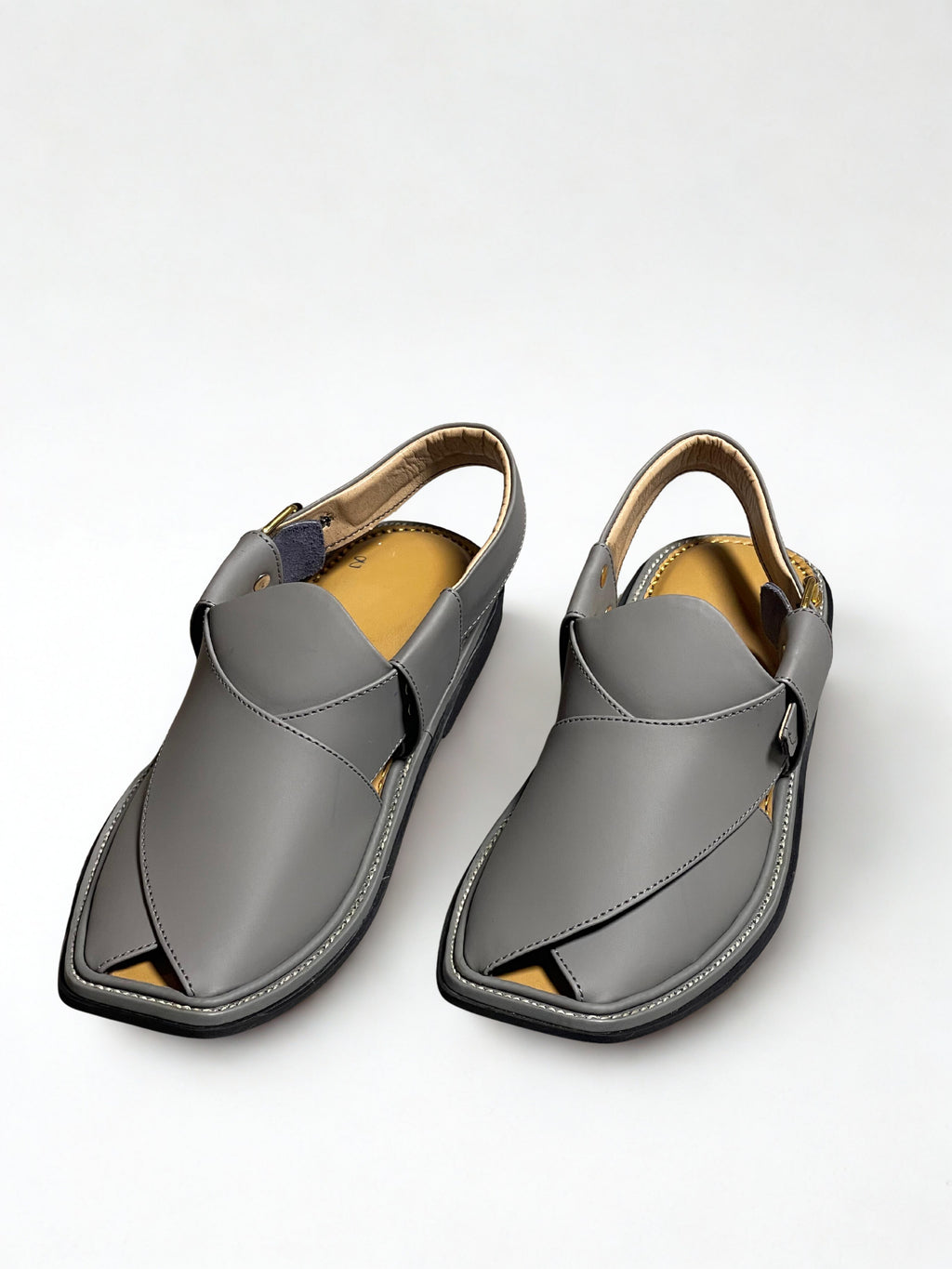 Classic Peshawari Chappal- Matte Grey
