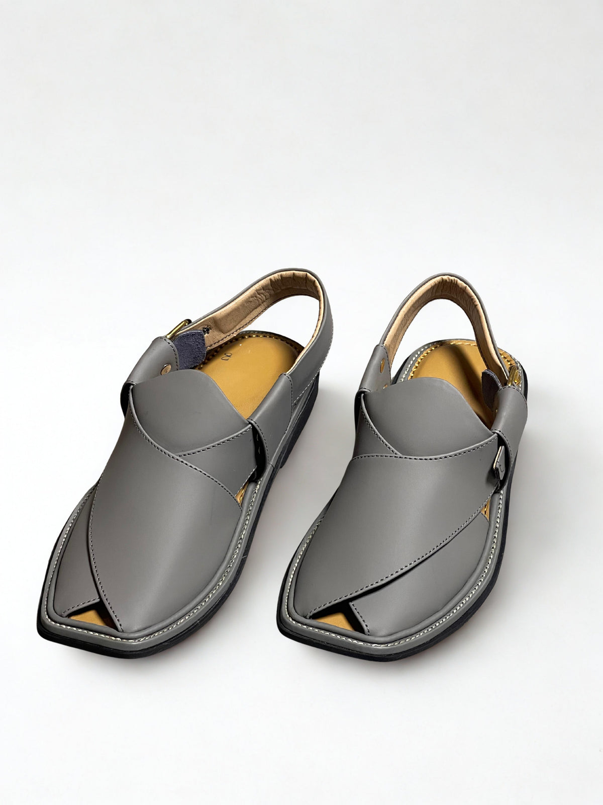 Classic Peshawari Chappal- Matte Grey