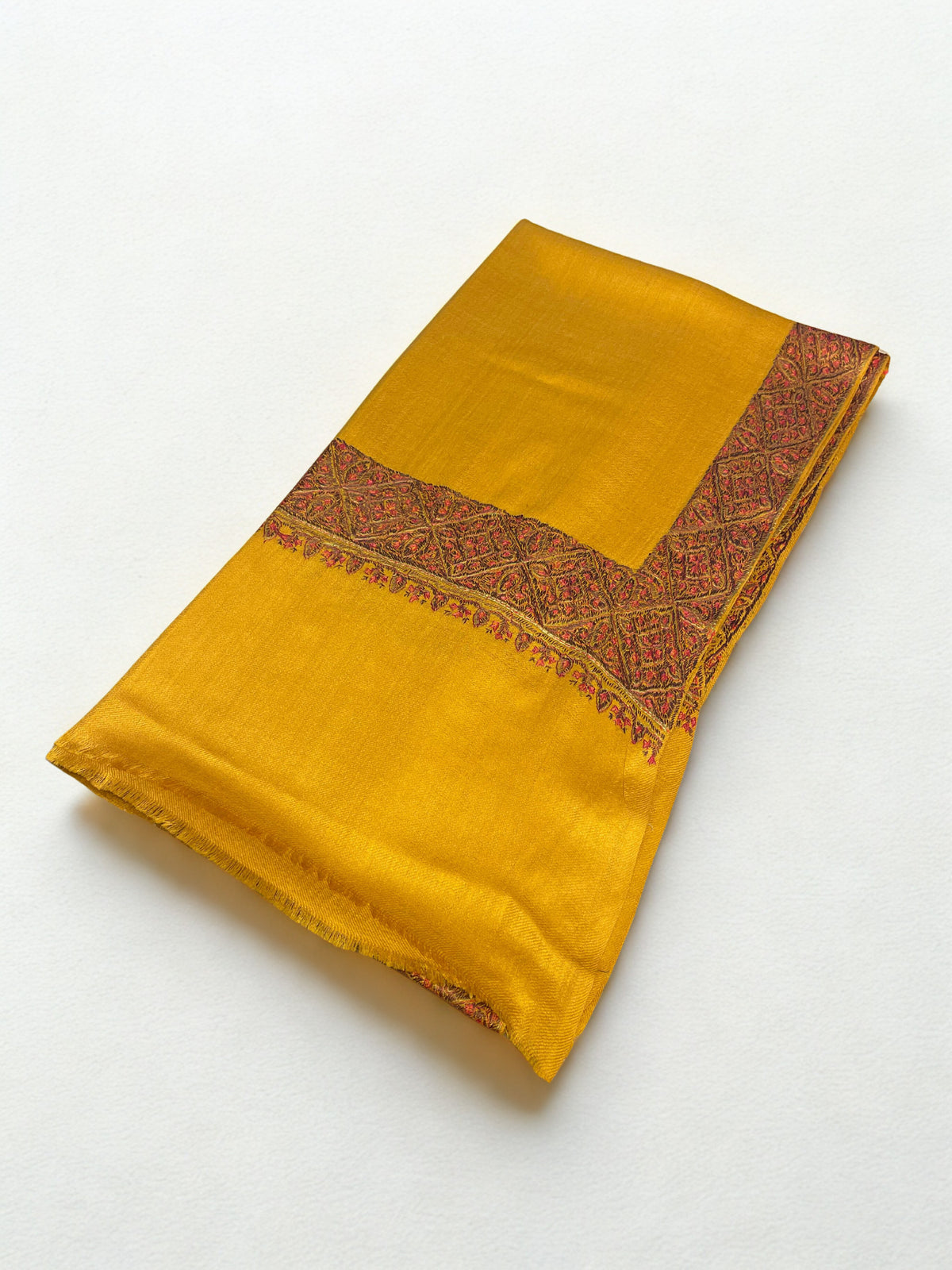 Pashmina Shawl with Elegant Embroidered Border