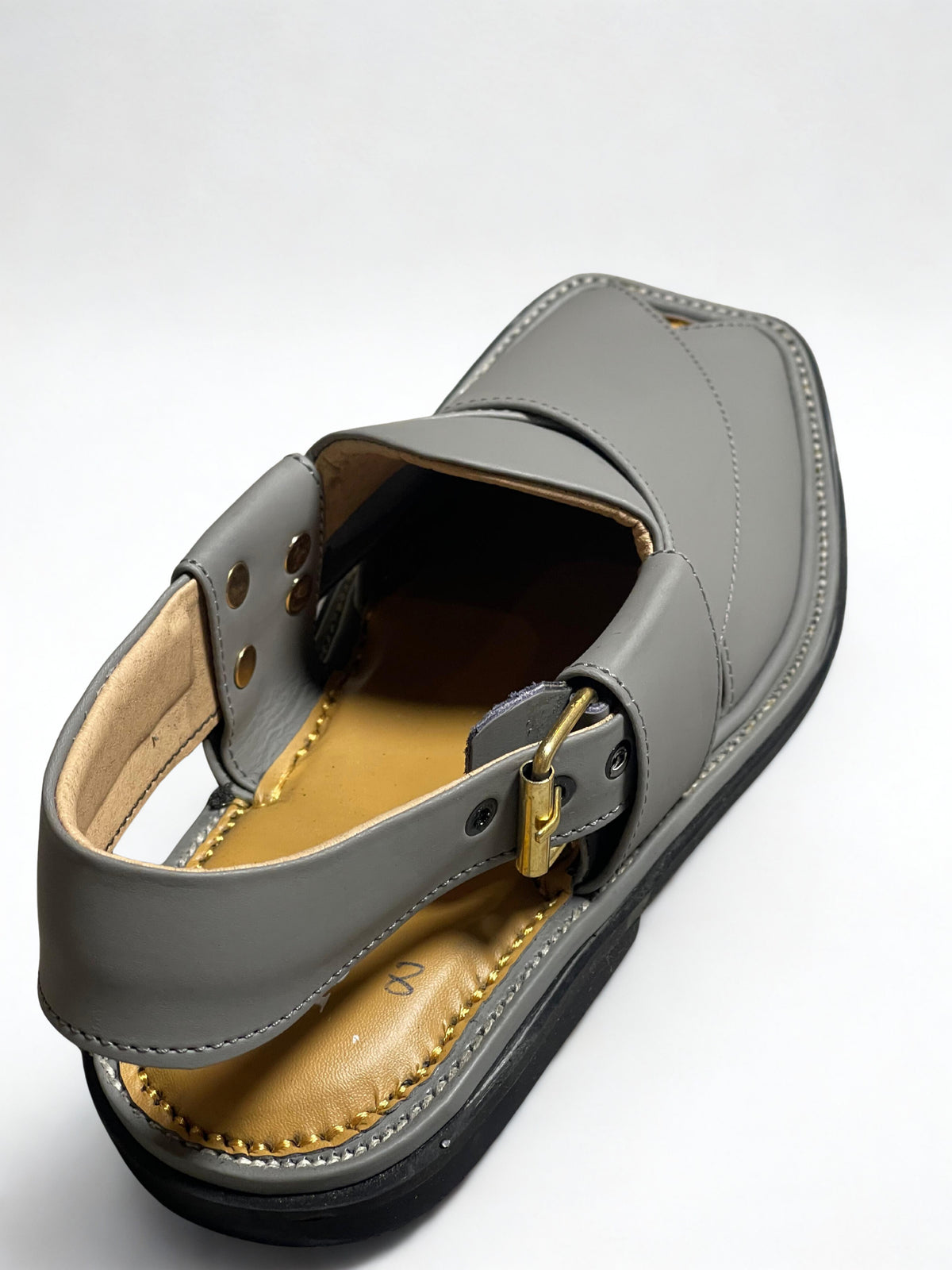 Classic Peshawari Chappal- Matte Grey