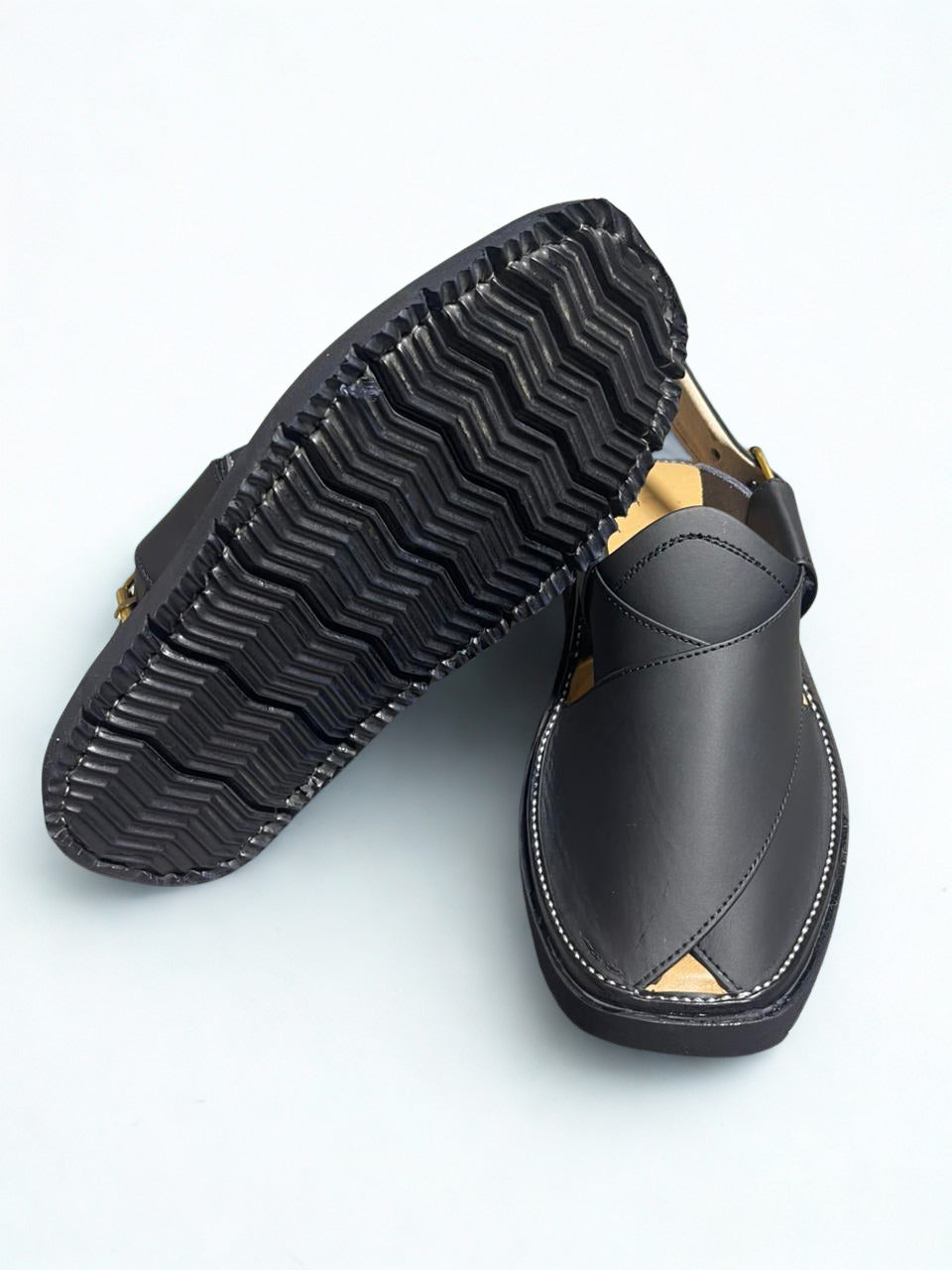 Classic Black Peshawari Chappal