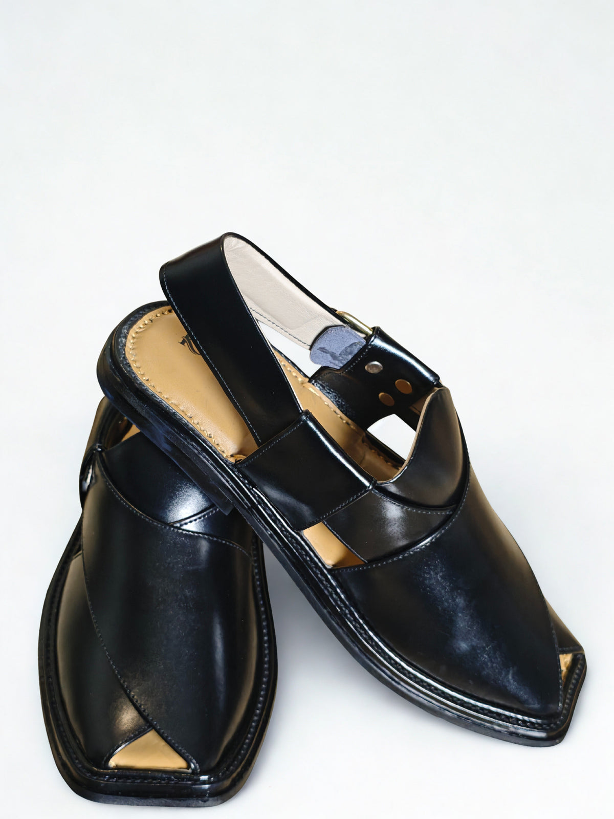 Premium Charsadwaal Chappal- Black