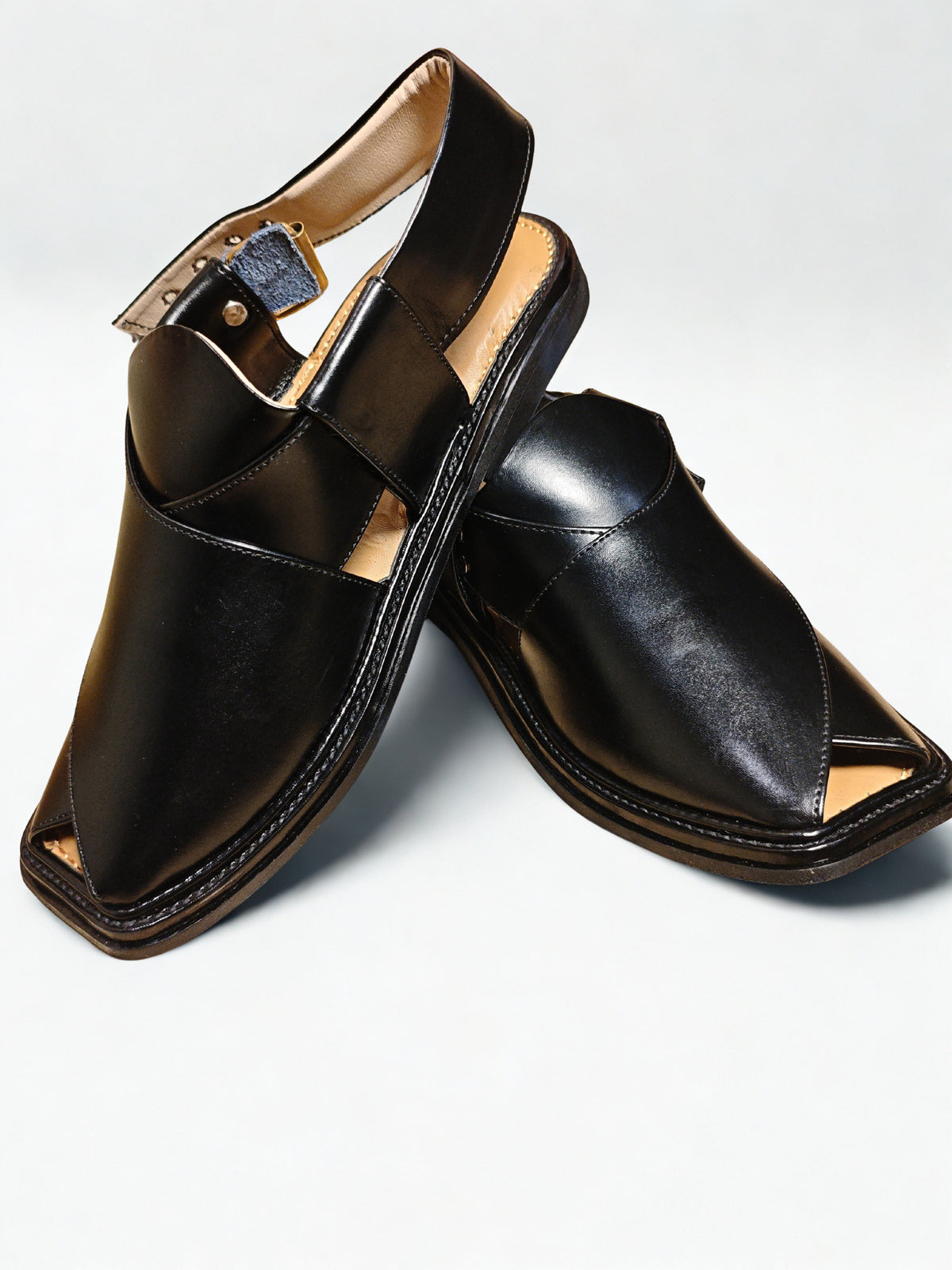 Premium Charsadwaal Chappal- Black