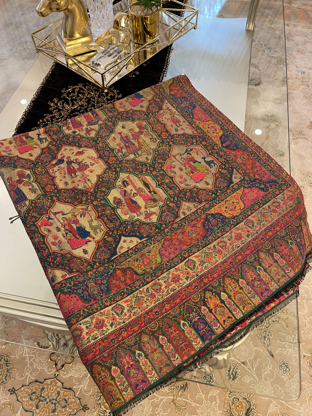 Kani Shikargah Pashmina Shawl