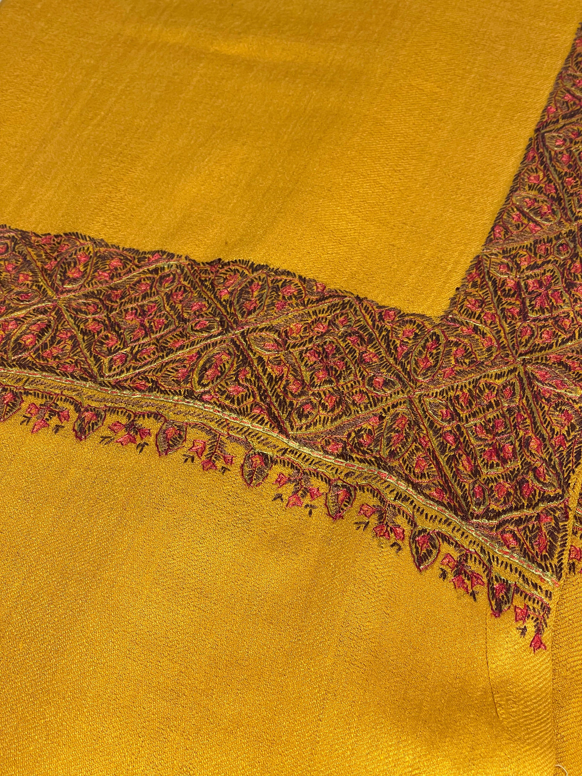 Pashmina Shawl with Elegant Embroidered Border