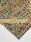 Floral Garden Pashmina Shawl- Natural Beige