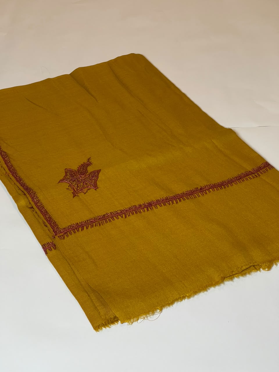 Emerald Green Hand-Embroidered Pashmina Shawl