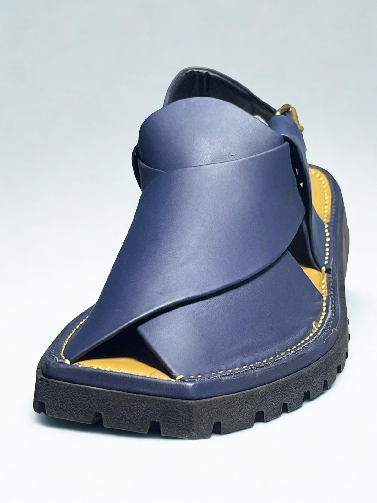 Premium Peshawari Chappal – Navy Blue