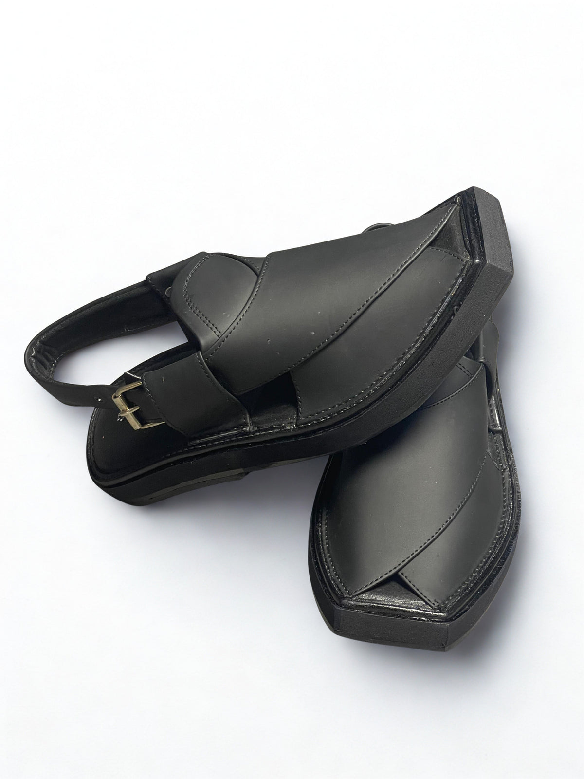 Matte Black Kaptaan Chappal