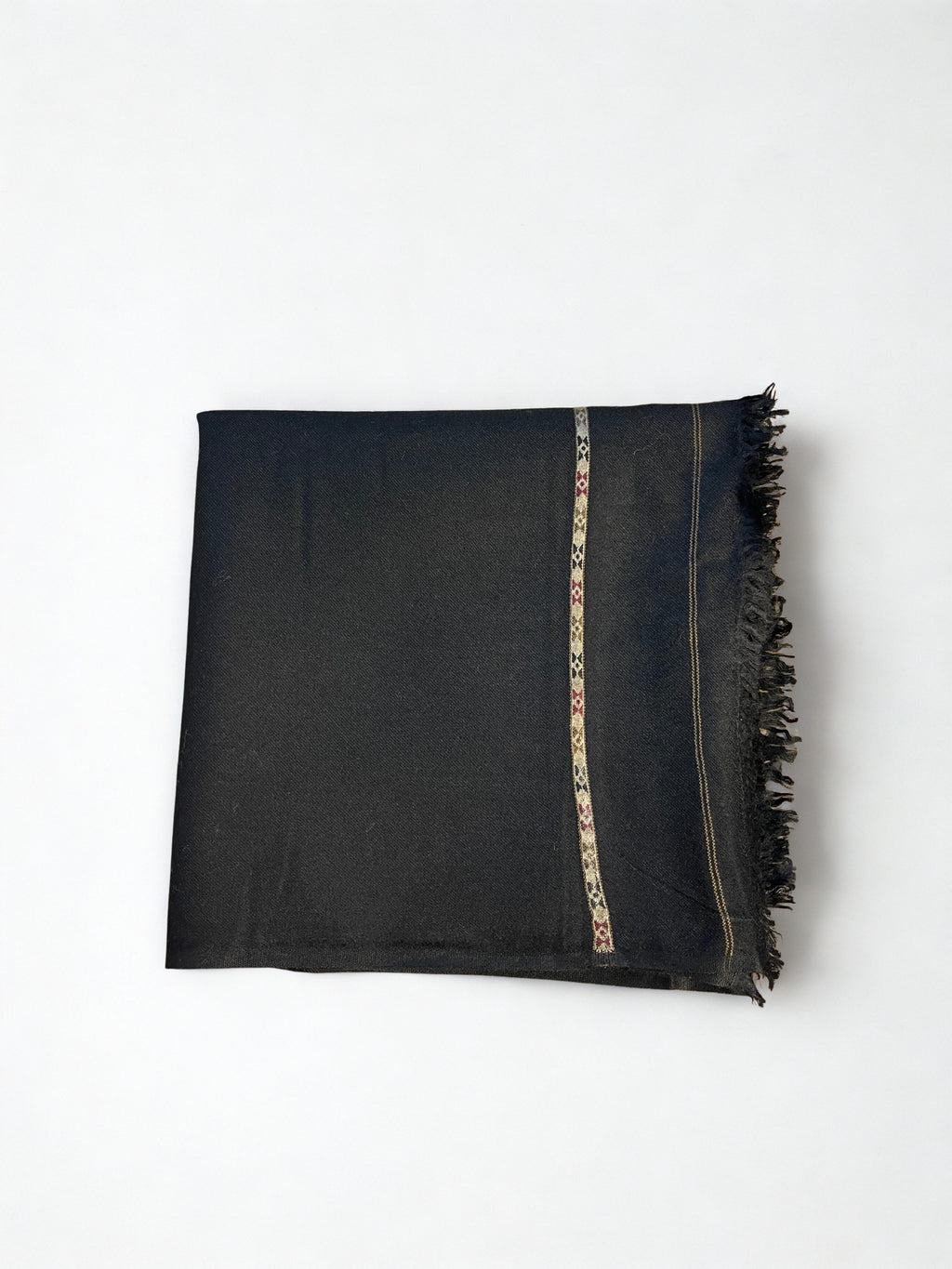 Premium Black Men’s Pashmina Shawl – 72 Wool
