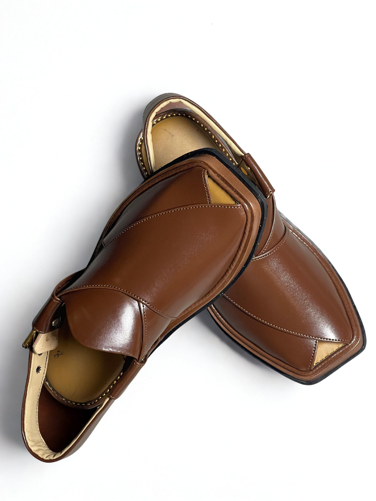 Premium Peshawari Tyarsole Chappal- Brown
