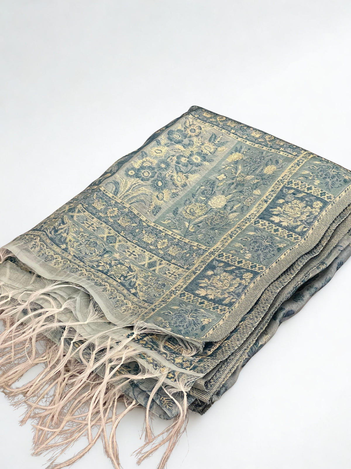 Kani Moonlight Silk Shawl- Sea green